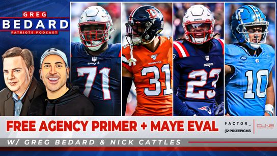.@PrizePicks and @factormeals Bedard Patriots Podcast: Free agency preview; Drake Maye evaluation taken at BSJ Headquarters (Patriots)